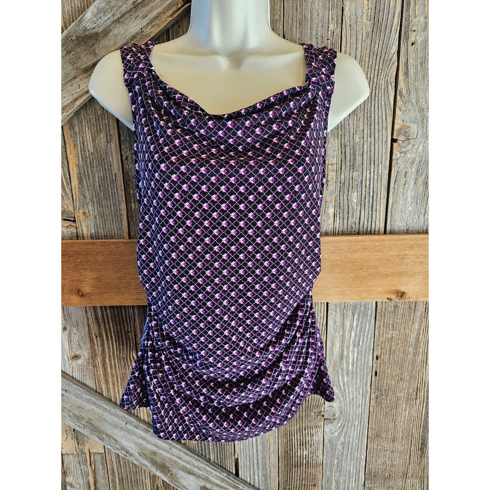 White house black market geometric sleevless career casual XS
